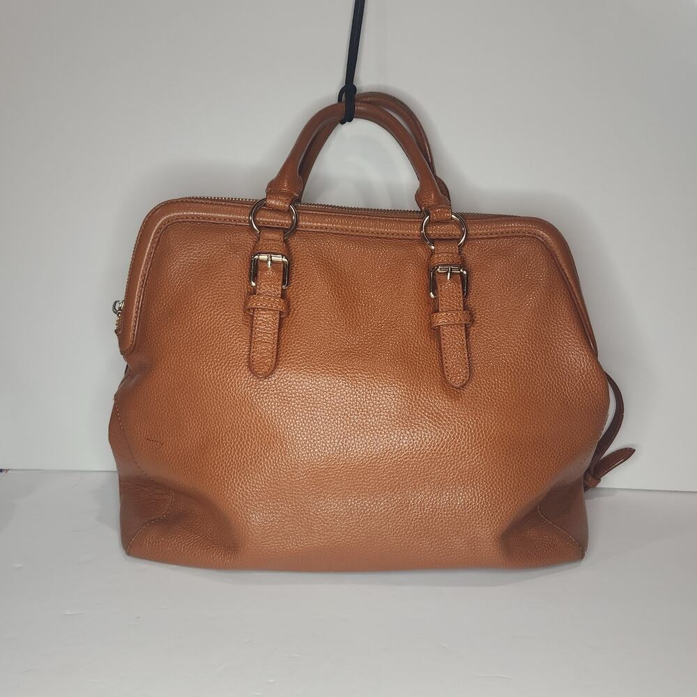 Zenith Handbags Brown Leather Satchel Purse Academia Boho Cottage